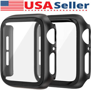 For Apple Watch 7/6/5/4/3/2/1/SE Case Cover 38/41/42/45/40/44mm Screen Protector