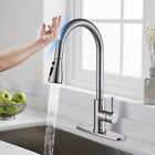 Touch Kitchen Sink Faucet Pull Out Sprayer Touch Sensor Technology Brushed Nicke