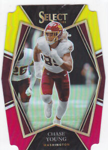 2021 Panini Select #134 Chase Young Die-Cut Yellow