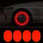 4Pcs Red Glow In The Dark Car Tire Valve Wheel Tyre Rim Stem Caps Dust Covers (For: Chevrolet S10)