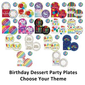 Lobyn Value Packs 16 Dessert Party Plates and 16 Napkins Choose Your Theme