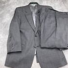 Palm Beach Suit Men 40R/36W x 29L Gray Super 110s Wool Classic Career 2pc VTG