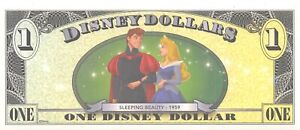 USA / Disney Dollar Sleeping Beauty $1 series of 2005 prefix D  Z2
