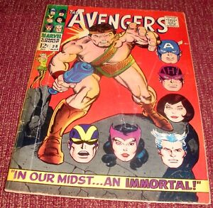 AVENGERS #38 : In Our Midst… An Immortal! 1967 HERCULES, IXAR APPEARANCES Marvel