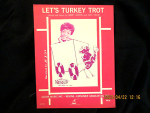 New ListingLITTLE EVA Let's Turkey Trot Sheet Music 1963 Rock Teen  R&B