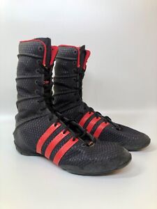 Rare 2012 Vintage Adidas AdiPOWER Boxing Shoes Black / Red - Size 9