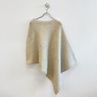 LAUREN MANOOGIAN Knit Poncho Sweater Asymmetrical Off White Size Free