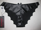 Romwe faux leather bat design bikini panties S black nwt goth kawaii vampire