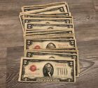 ☆1928 $2 Red Seal Bill Jefferson Dollars ☆Rare Certificate Two Old Note Money☆