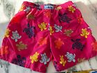 Vilebrequin Swim Shorts Mens Large,Red  All Over Print Turtle  Mesh Lined
