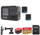 NEW GoPro HERO9 Black 5K 20 MP Action Camera + DUAL Battery Pack + 64GB Card!