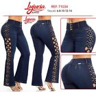 LUJURIA JEANS COLOMBIANOS COLOMBIAN PUSH UP JEANS LEVANTA COLA BLUE SEXY CAPRIS
