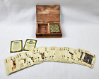 Playing Card Holder Wood Storage Rivers Edge Vintage Poker Case 2 Suits