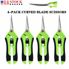 4-Pack Curved Blade Gardening Trimming Scissors Pruner Shear Plant Trimmers USA