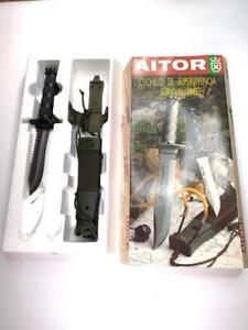 Vintage Aitor Jungle King II w/ Original Box! Survival Knife -- Made In Spain