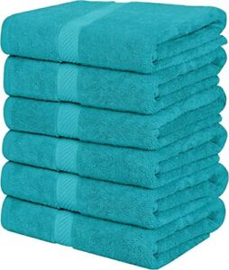 Pack of 6 Cotton Bath Towels 24x48