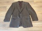 HICKEY FREEMAN Brown HOUNDSTOOTH 100% CASHMERE SPORT COAT SIZE 42R Boardroom