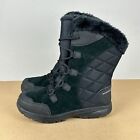 Columbia Ice Maiden II Waterproof Winter Boots Womens 10 Black Lace Up