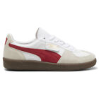 Puma Palermo Leather Lace Up  Mens Beige, Red, White Sneakers Casual Shoes 39646