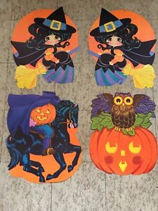 Vintage Dennison Halloween Die Cut/Cutout Decorations * New Old Store Stock *