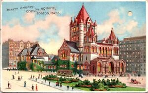 Trinity Church, Copley Square, BOSTON, Massachusetts HOLD TO THE LIGHT Postcard