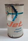 JET MALT LIQUOR FLAT TOP BEER CAN Airplane Air Force Chicago IL Bottom Opened