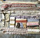 Huge Lot of 20+ VTG 1930s-50s Novelty Embroidered Trims Braid Lace - LOVELY!