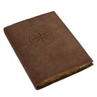 Handmade compass leather journal vintage antique Deckle edge  sketchbook gift