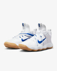 Nike React HyperSet White Royal Blue Volleyball Court Shoes Women 7.5 Men 6 38.5