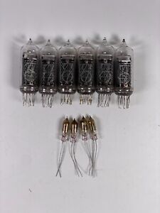 6 x IN-14 IN14 Used Nixie tubes + free 4 x IN-3 TESTED