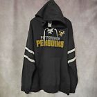 NWT NHL Pittsburgh Penguins Lace Up Pullover Black Sweatshirt Hoodie Men 2XL $45