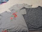 LOT OF THREE*Clara Sunwoo Quacker Factory Coral Bay*Tops*Size L*See Pictures