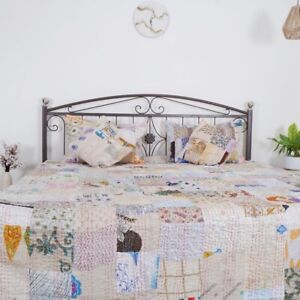 Boho Handmade USA King/Queen/Twin size Cotton Silk Kantha quilt, Bedspread throw
