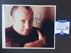 PHIL COLLINS INCREDIBLY RARE SIGNED 8-10 PHOTO BECKETT BAS