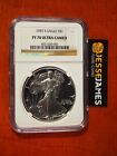 1987 S PROOF SILVER EAGLE NGC PF70 ULTRA CAMEO CLASSIC BROWN LABEL