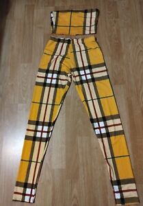Womens Outfit Set Yellow with Stripes 2 pieces Size XSmall