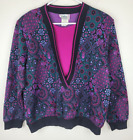 Vintage Cricket Lane Sweater Womens Large Purple Layered Floral Pullover Grandma