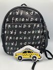 Friends TV Show Mini Backpack 10.5” Black Friends Logo With Taxi Cab Coin Purse