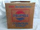 Vintage PEPSI-COLA Fountain Syrup Glass Bottle ONE GALLON BOX ONLY