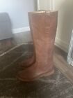 Women's Frye Paige 76340 4003  Tall Brown Leather Riding Boots Size 8.5