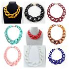 Chunky curb chain link beads necklace Resin ladies collar Necklace