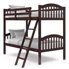 Storkcraft Longhorn Hardwood Twin Bunk Bed - with Ladder and Espresso Twin