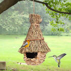Hummingbird House Hand-Woven Natural Grass Hummingbird House For Outdoor Hanging