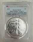 2021 Silver Eagle Type 1 PCGS MS70 Last Day / Last Box Produced Very Rare 🔥🔥🔥