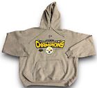 NFL 2008 AFC Conference Champions Pittsburgh Steelers Hoodie Sweatshirt Large