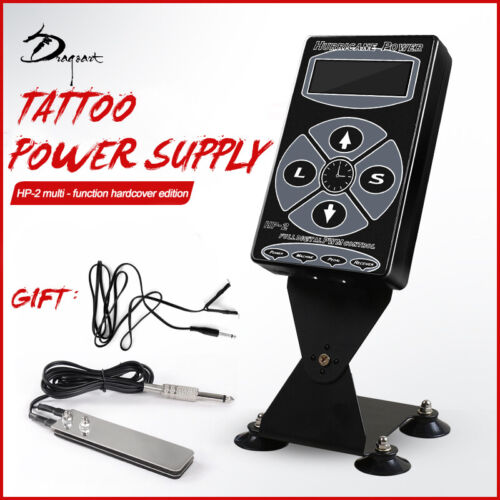 HP-2 HURRICANE Digital Tattoo Power Supply w/ foot pedal and clip cord