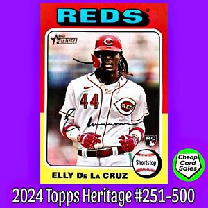 2024 Topps Heritage Baseball {251-500} Pick Your Card & Complete Your Set! 🔥🔥