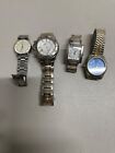 4 Mens watches sold as is for parts
