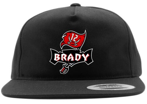 BLACK Tom Brady Tampa Bay Buccaneers Bucs LOGO TB12 Snapback Hat