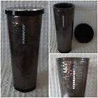 Starbucks Tumbler SEQUIN BLACK 24 Ounce with Black Lid NO STRAW Cold Drinks Only